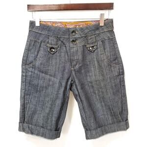 One 5 One Denim Bermuda Cuffed Shorts 4